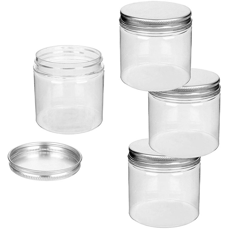 Prep & Savour 24Pack 6 Oz Small Plastic Jars With Lids, Wide Mouth Food